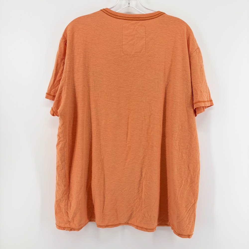 Y2K American Eagle Shirt Mens XL Orange Athletic Distressed Patch Embroidered - Picture 4 of 9